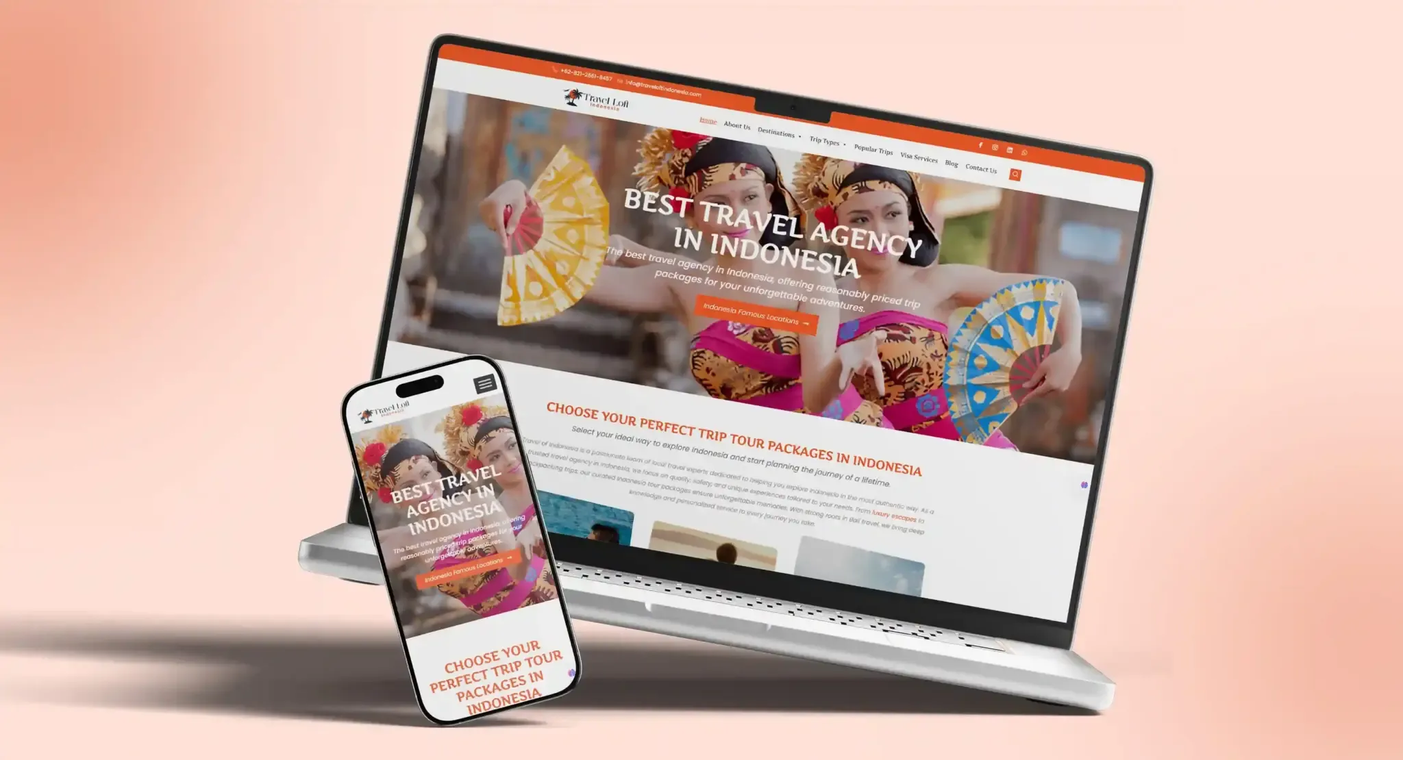 We designed a modern travel website that highlights tour packages, destinations, and booking options, helping travelers explore services easily and plan their trips with confidence.